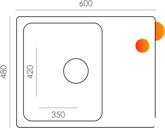 Кухонная мойка Quartz Bond 600 (туман)- фото3