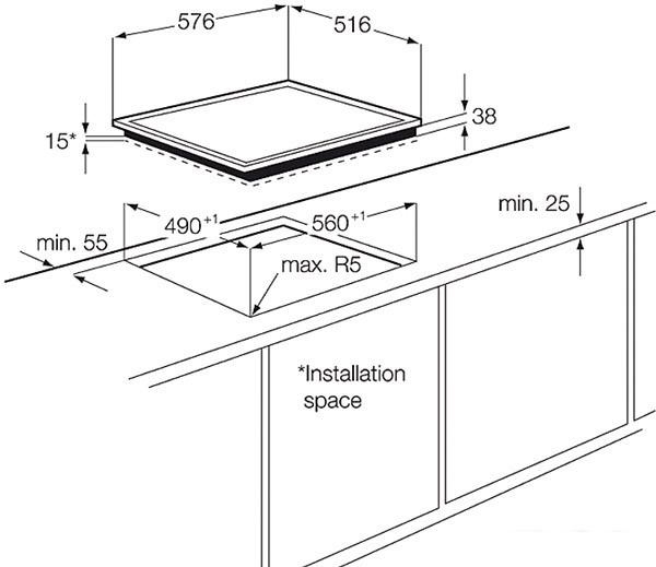 Варочная панель Electrolux EHF6342XOK- фото2