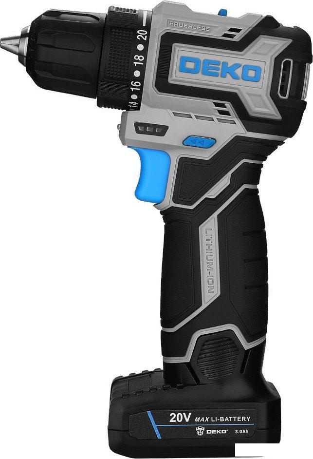 Дрель-шуруповерт Deko Loner 20V PRO 085-1010 (с 2-мя АКБ, кейс)- фото3