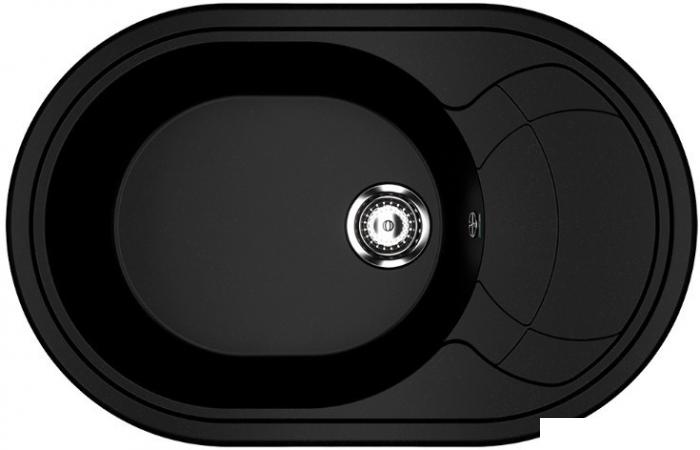 Кухонная мойка Ulgran U-610 (344 ультра-черный)- фото