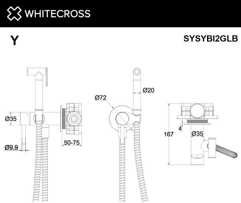 Гигиенический душ Whitecross SYSYBI2GLB (брашированное золото)- фото3