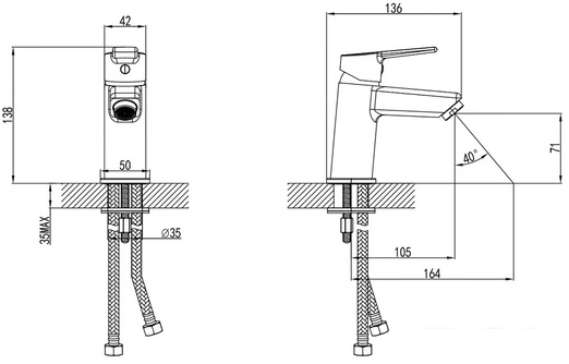 Смеситель Milardo Stripe STRSB00M01- фото3
