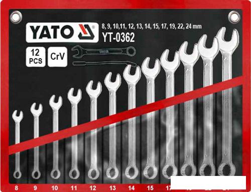 Набор ключей Yato YT-0362 12 предметов