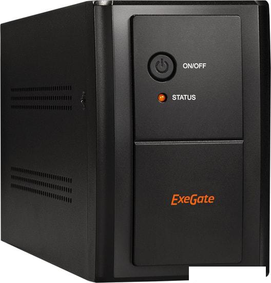 Источник бесперебойного питания ExeGate UNB-650.LED.AVR.EURO.RJ.USB EP285597RUS- фото