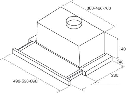 Кухонная вытяжка Jetair Aurora LX/WH/F/50 PRF0093764C- фото2
