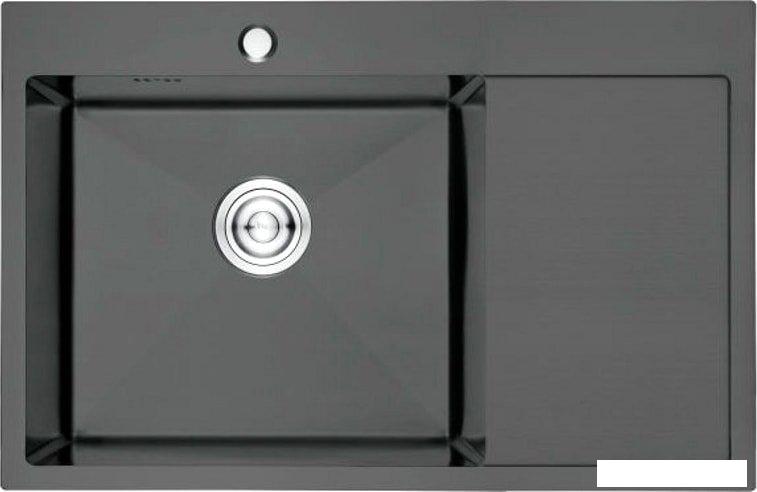 Кухонная мойка Gerhans K37851B-L (левая, графит)