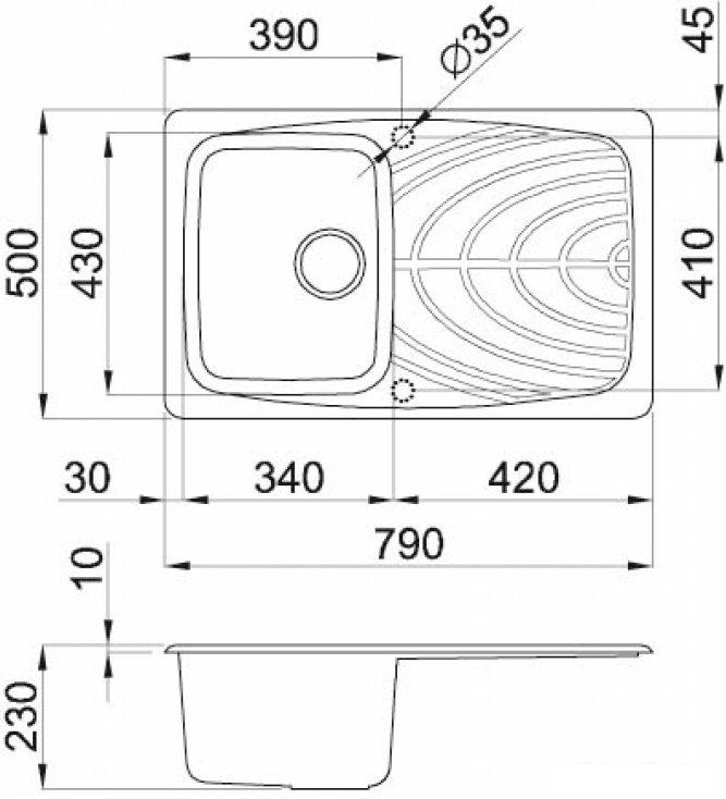 Кухонная мойка Elleci Master 300 G68 Bianco Titano- фото2