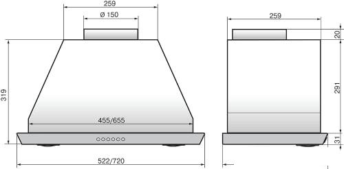 Кухонная вытяжка Elikor Врезной блок 52Н-1000-Э4Д- фото2