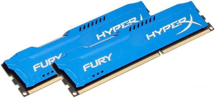 Оперативная память Kingston HyperX Fury Blue 2x8GB KIT DDR3 PC3-12800 (HX316C10FK2/16)- фото3
