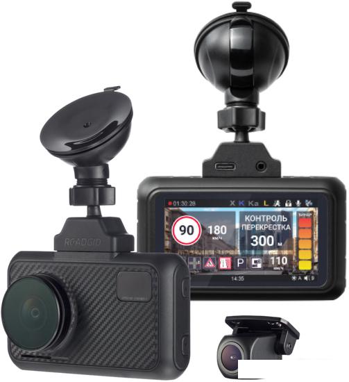 Видеорегистратор-радар детектор (2в1) Roadgid Premier 3 Carbon 2CH- фото