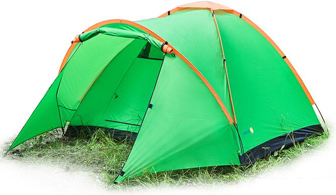 Треккинговая палатка Sundays Camp 4 (зеленый/желтый)- фото