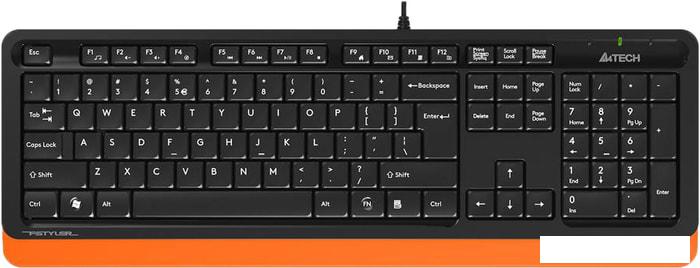 Клавиатура A4Tech Fstyler FK10 (черный/оранжевый)- фото
