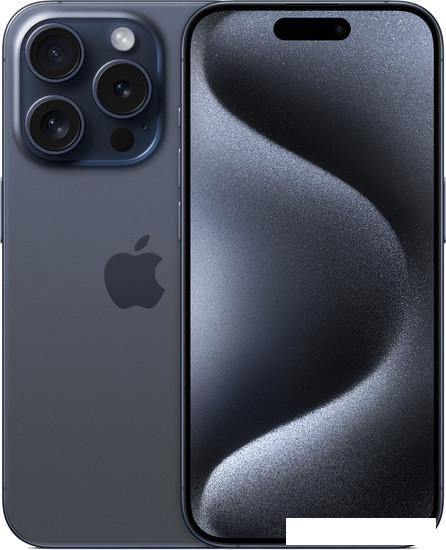 Смартфон Apple iPhone 15 Pro 1TB (синий титан)- фото
