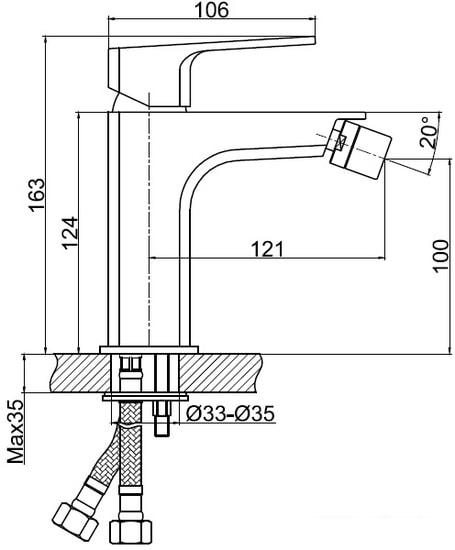 Смеситель Cersanit Wisla 63058- фото2