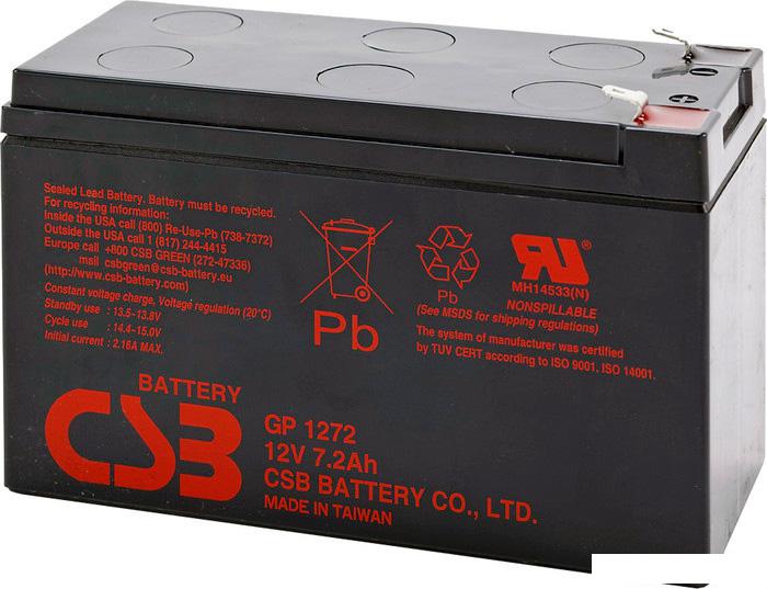 Аккумулятор для ИБП CSB GP1272 F2 (12В/7.2 А·ч)