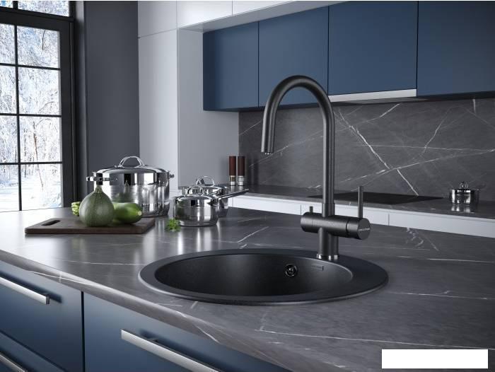 Смеситель Paulmark Heller He213218-418 (черный металлик)- фото2