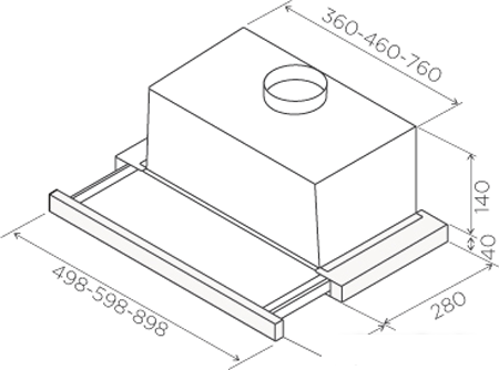 Кухонная вытяжка Jetair Orion LX/GR/F/60/VT PRF0099878C- фото3