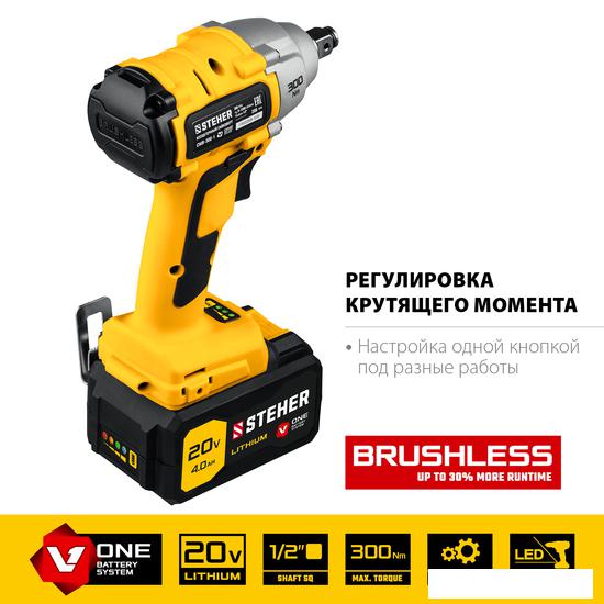 Гайковерт Steher CWB-300-1 (с 1-им АКБ, кейс)- фото3