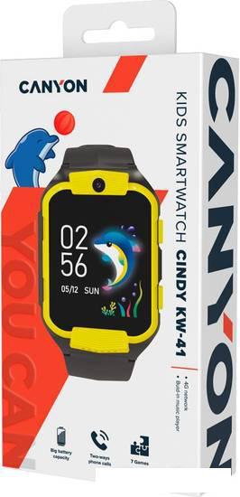 Детские умные часы Canyon Cindy KW-41 (желтый/черный)- фото4