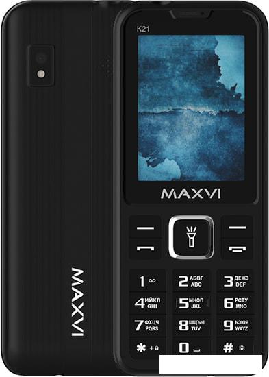 Кнопочный телефон Maxvi K21 (черный)- фото