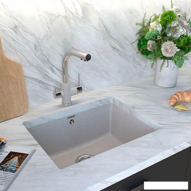 Кухонная мойка Paulmark Gera PM205546-GRM- фото3