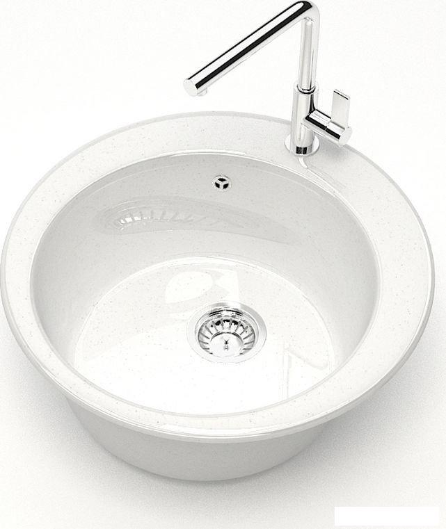 Кухонная мойка MARRBAXX Карельский камень модель 30/G31 (белый)- фото2