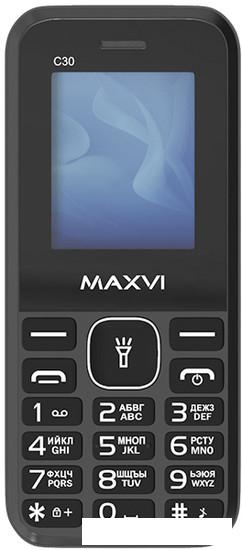Кнопочный телефон Maxvi C30 (черный)- фото3