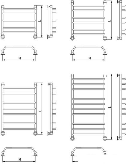 Полотенцесушитель Luxon N 60x50- фото3