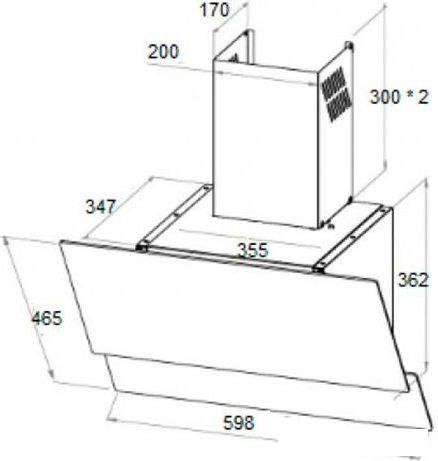 Кухонная вытяжка Schtoff Albina 60 (серый)- фото4
