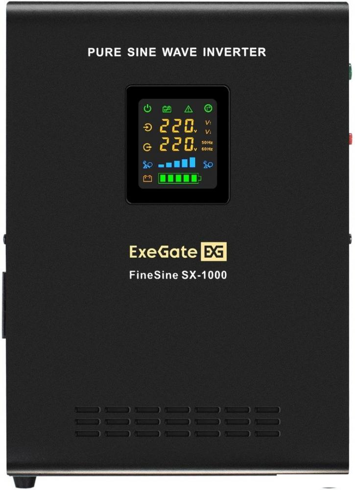 Источник бесперебойного питания ExeGate FineSine SX-1000.LCD.AVR.2SH EX295997RUS- фото2