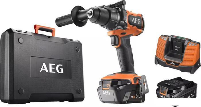 Ударная дрель-шуруповерт AEG Powertools BSB 18BL2-602K 4935481043 (с 2-мя АКБ, кейс)