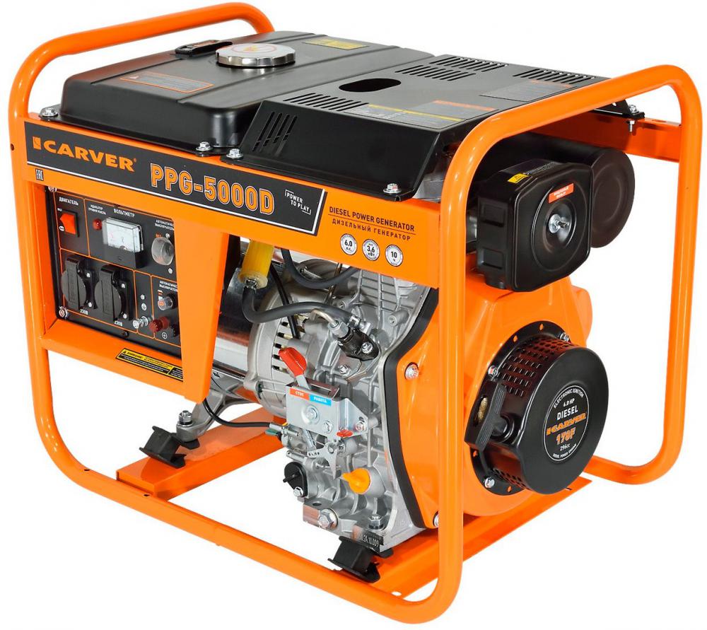 Дизельный генератор Carver PPG-5000D- фото