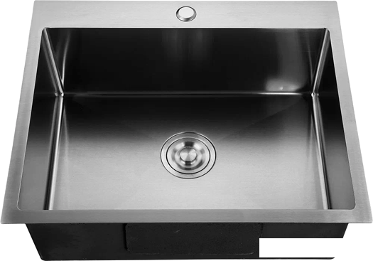 Кухонная мойка GranFest Metal нержавеющая сталь AISI 304 PVD GF-6545 Графит (с сифоном)- фото