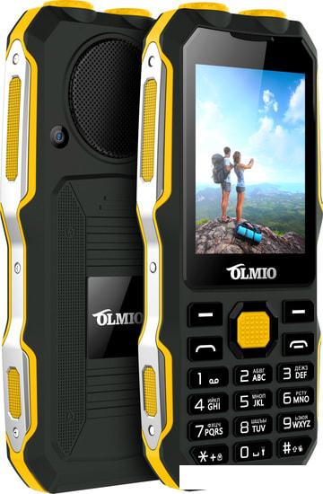 Кнопочный телефон Olmio X02 (черный/желтый)- фото4