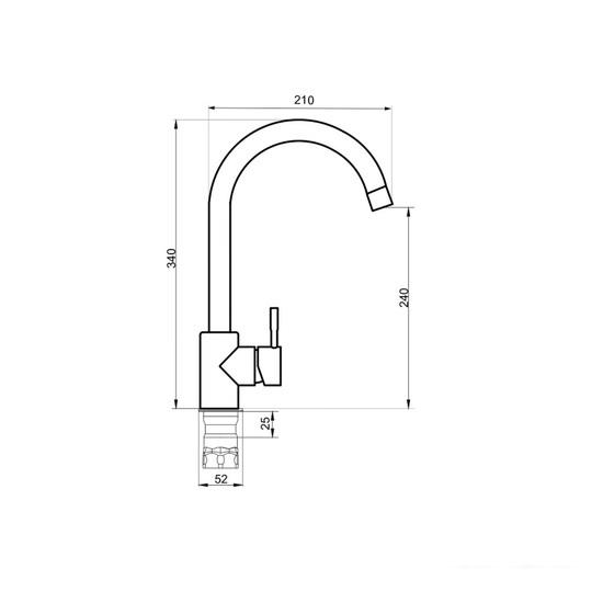 Смеситель РМС SUS124BLK-017F- фото4
