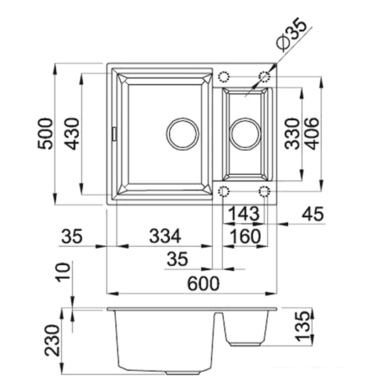 Кухонная мойка Elleci Easy 150 Bianco Antico 62- фото2