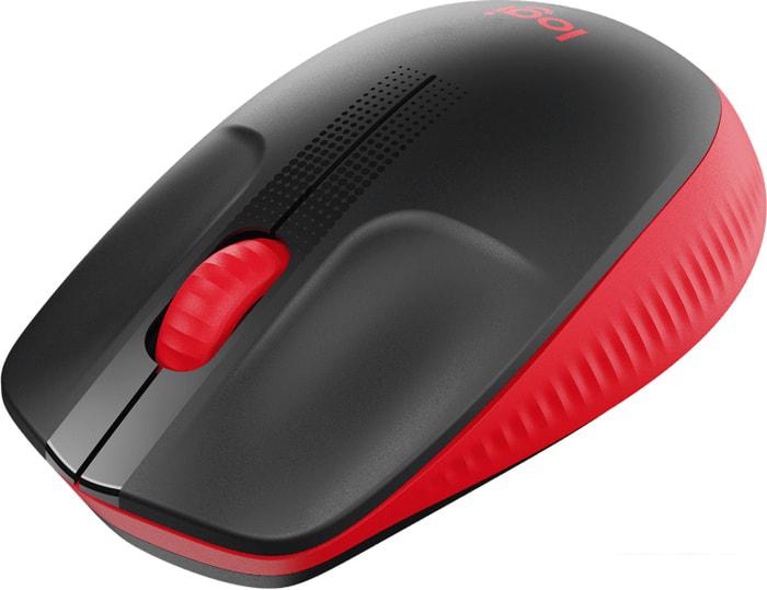 Мышь Logitech M190 (черный/красный)- фото3
