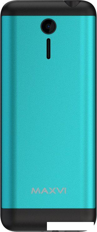 Кнопочный телефон Maxvi X10i (аква)- фото3