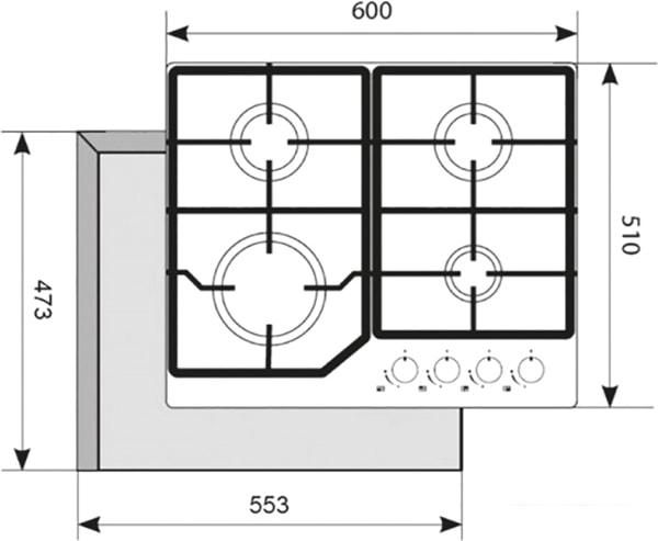 Варочная панель Akpo PGA 604 LXE-2- фото2