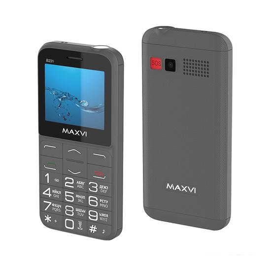 Кнопочный телефон Maxvi B231 (серый)- фото2