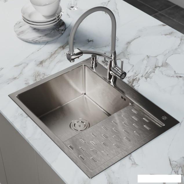 Кухонная мойка РМС MRK-6350L (с дозатором)- фото2