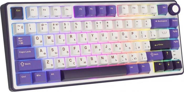 Клавиатура Royal Kludge R75 RGB (Blackberry, RK Silver)- фото4
