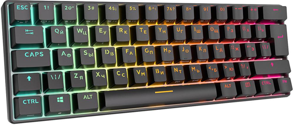 Клавиатура Royal Kludge RK61 New RGB (черный, RK Red)- фото2