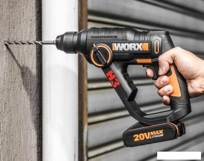 Перфоратор Worx WX390.1 (с 2-мя АКБ и ЗУ)- фото2