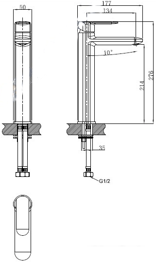 Смеситель Kaiser Estilo 62111- фото2