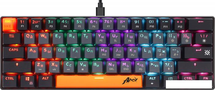 Клавиатура Defender Apex GK-002 (серый/черный)- фото
