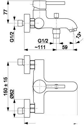 Смеситель Armatura Moza Black 5034-010-81- фото2