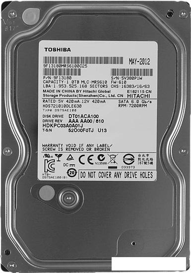 Жесткий диск Toshiba DT01ACA 1TB (DT01ACA100)- фото