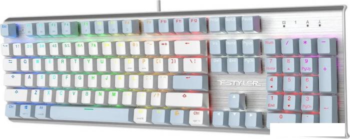 Клавиатура A4Tech Fstyler FS100 Neon (серебристый/голубой)- фото4