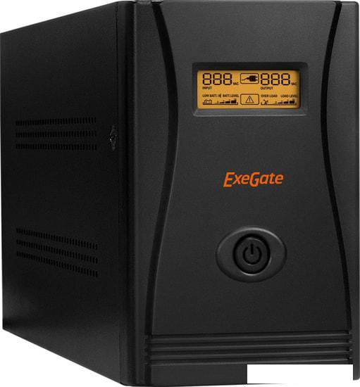 Источник бесперебойного питания ExeGate SpecialPro Smart LLB-1600.LCD.AVR.C13.RJ.USB- фото